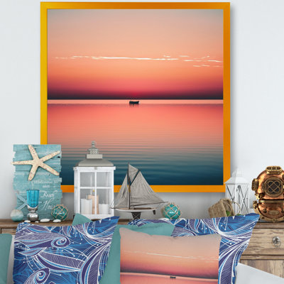 «Kittanning Minimalistic Sunset Pendant The Full Moon IV», reproduction sur toile