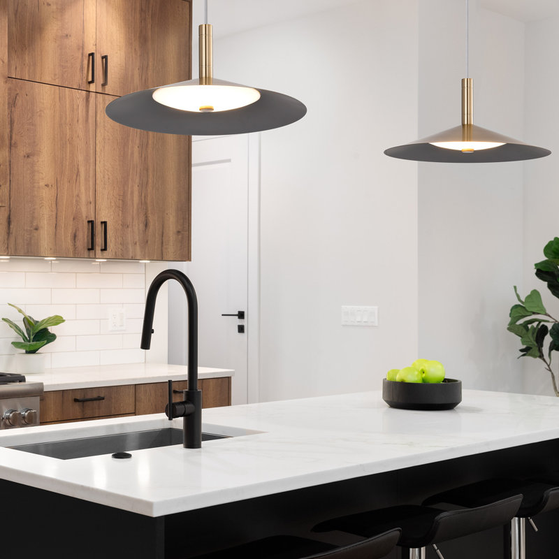 Vicente - LED Pendant - 3K/4K/5K CCT Selectable, 151.13" H x 14" W x 14" D, Burnished Brass