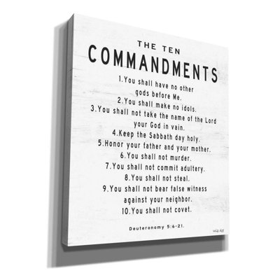 «The Ten Commandments» par Cindy Jacobs, art mural sur toile
