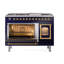 ILVE UN48FNMPEGG Nostalgie II Noblesse 48 inch Dual Fuel Range (8 Sealed Burners + Griddle, Triple Glass Door)-264993570-264993626-264993630