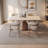 Rectangular rock plate solid wood dining table-709779248