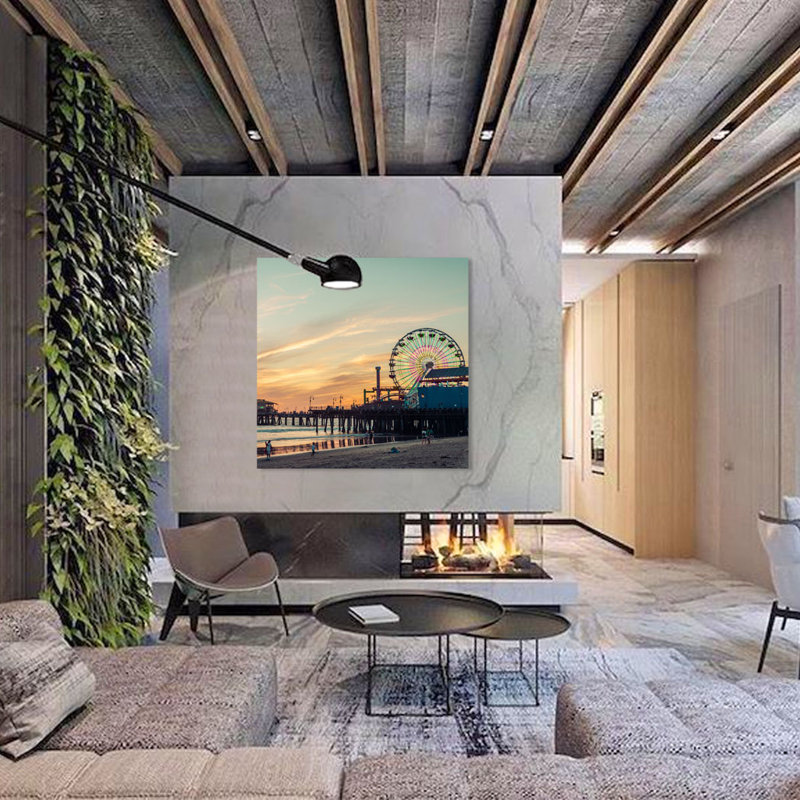 Beachside park ! -photographie sans cadre, H 56 po x l 56 po x P 1 po, Aluminium
