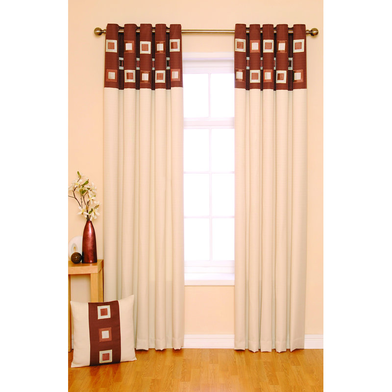 Natividad Room Darkening Curtain Pair, Chocolate