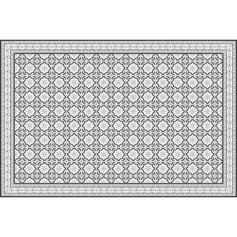 Elske Vinyl Machine Printed Area Rug, Rectangle 4'4.4" x 6'6.7"