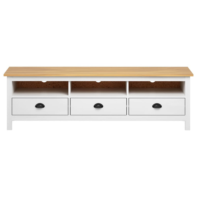 Mickens Unfinished TV Stand for TVs up to 60", Brown/White