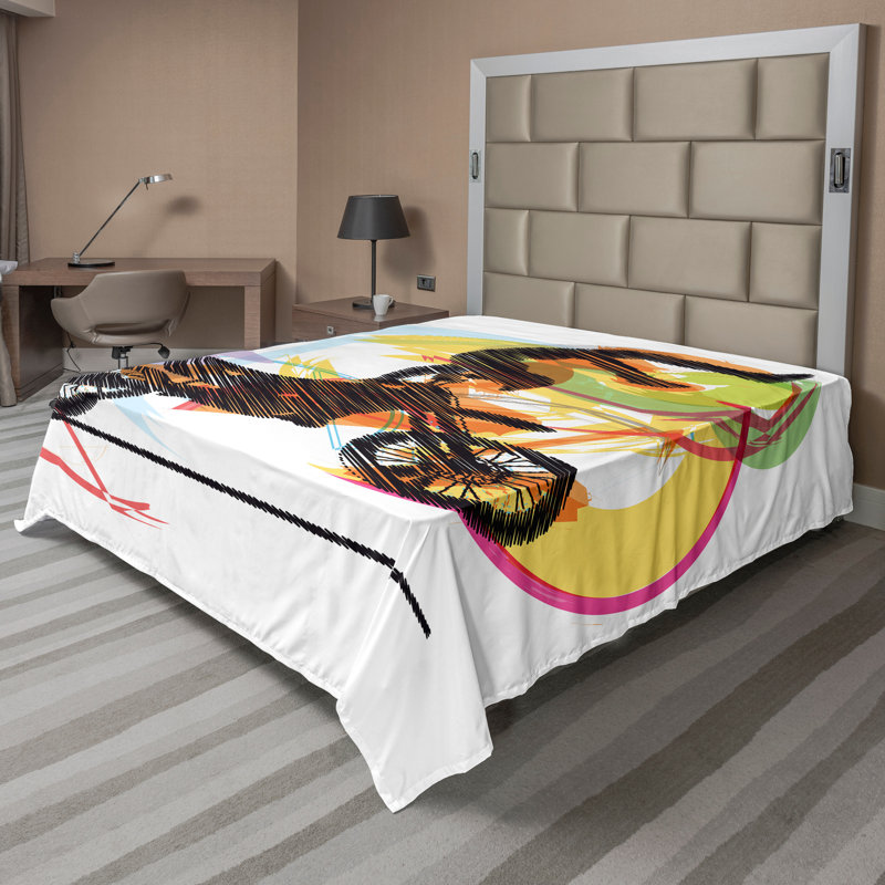 Drap-housse Ambesonne, Drap plat pour très grand lit californien