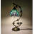 Copemish Tiffany Table Lamp Dragonfly Stained Glass LED Bulb Included Iron Metal Leaves 11"W*8"D*21"H-584314414