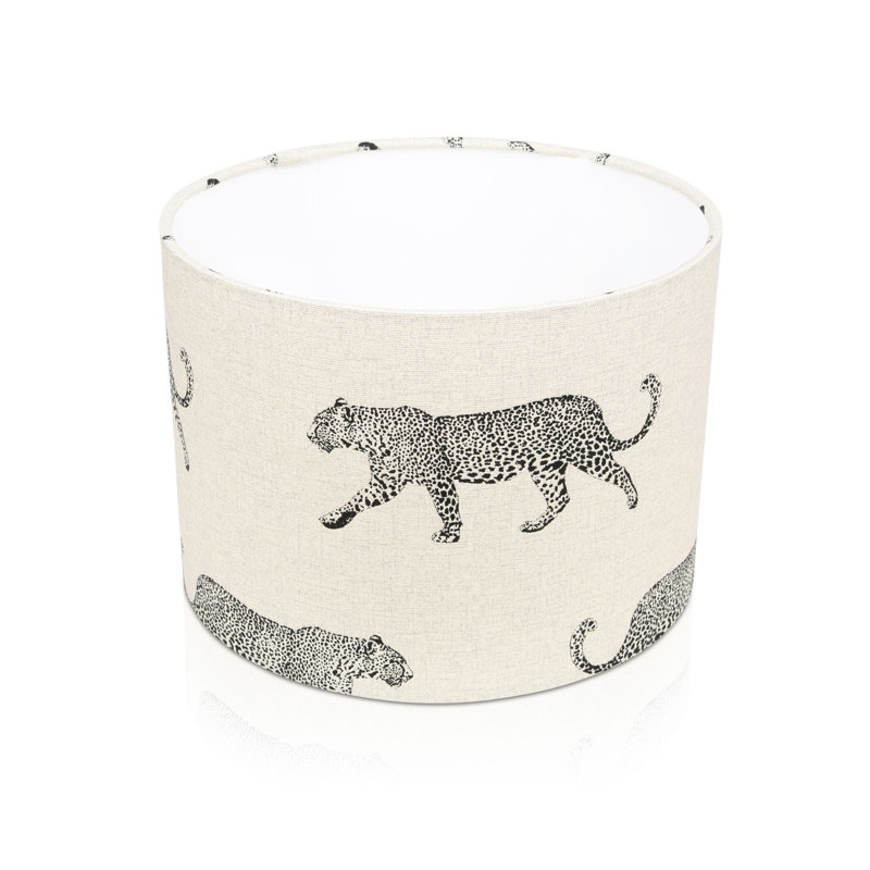 Cotton Drum Lamp Shade, 18cm H x 25cm W x 25cm D