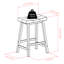Tabouret de bar et de comptoir Mererid-1237951937