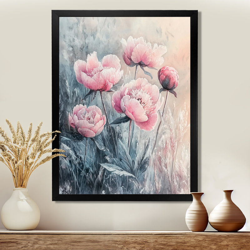 Kelleher - reproduction d'art sur toile florale, H 40 po x l 30 po, Noir, noir, noir, noir