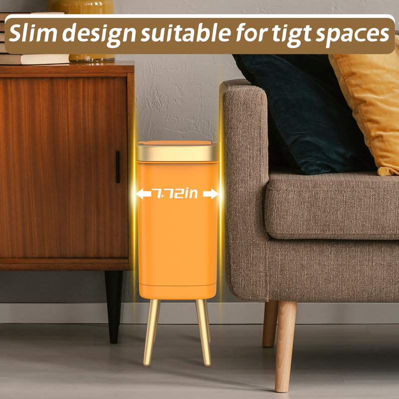 Poubelle en plastique (4 gallons), Orange