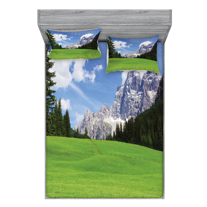 Microfiber Sheet Set, Queen Sheet Set with Fitted Sheet