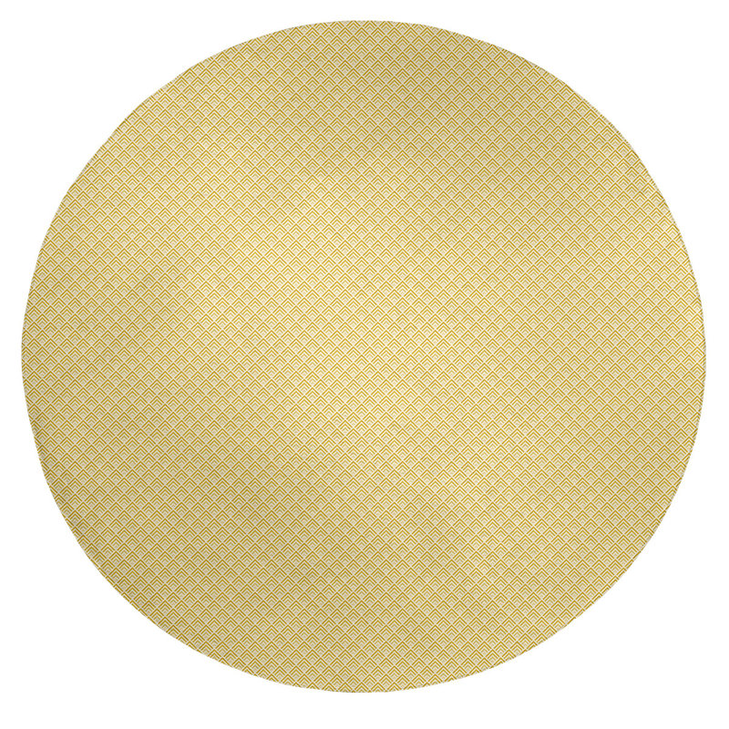 Chenille Geometric Indoor Rug, Round 5'