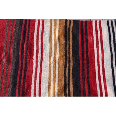 Antique Turkish Kilim Runner in Vibrant Red Wool - Ideal for Hallways and Vintage Decor