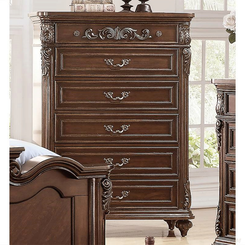 Meuble de rangement pour commode 1 pièce en bois de noyer antique