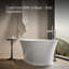Baignoire de trempage autoportante 60 po. X 34 po. Memoir® avec trop-plein à fente et drain central