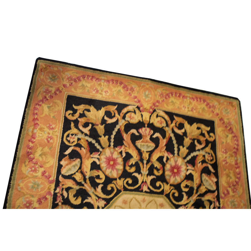 Savonnerie Hand Woven Wool Oriental Area Rug