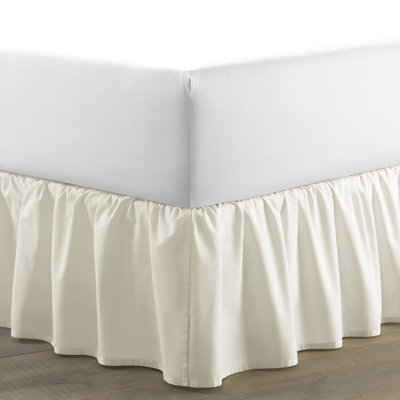 Laura Ashley Ruffled Solid Bed Skirt 100% Cotton