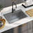 vidaXL Kitchen Sink with Strainer, Stainless Steel Top-Mount Sink, Fast Drainage, Anti-Corrosion-85501548-85501551