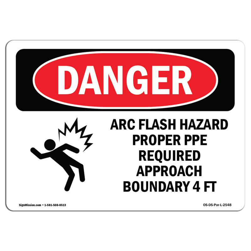 Danger Sign, 12" H x 18" W x 0.1" D