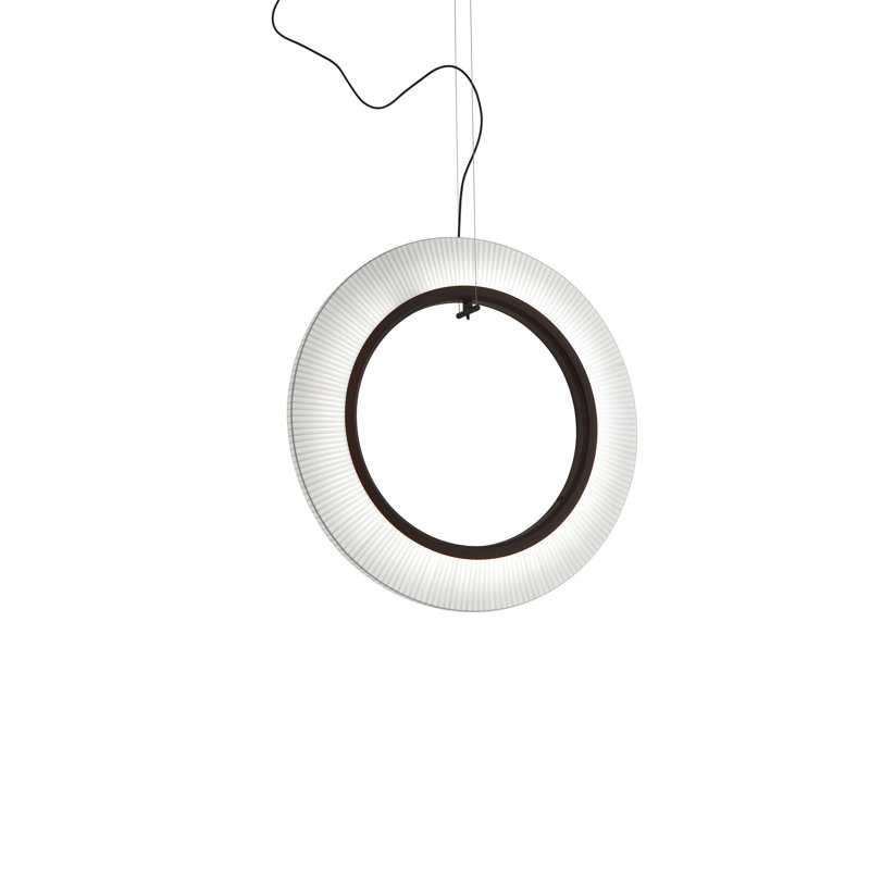 Roda 1 - Light Brown LED Statement Pendant, White