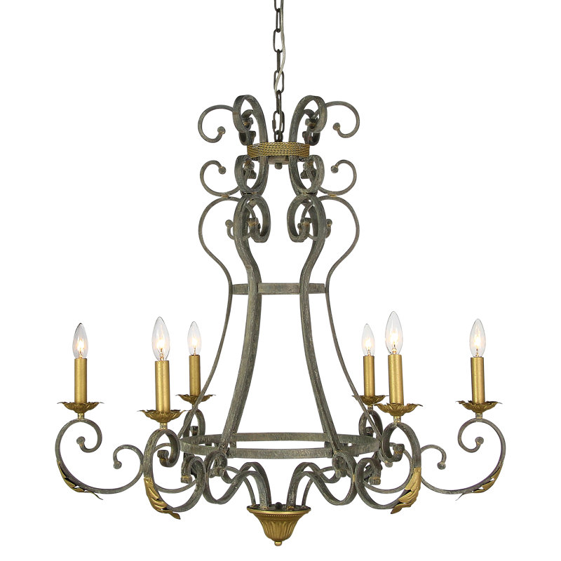 Arizona 6 - Light Candle Style Classic Chandelier
