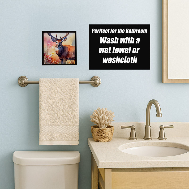 Deer Framed Metal Print