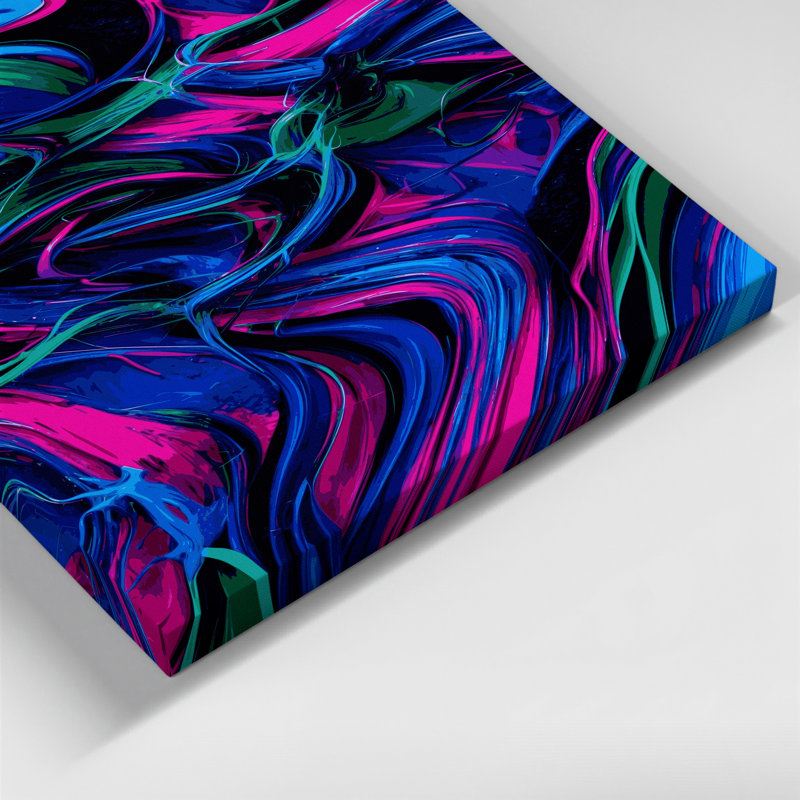 Art numérique sur toile numérique, abstraction numérique 93, H 20 po x l 30 po