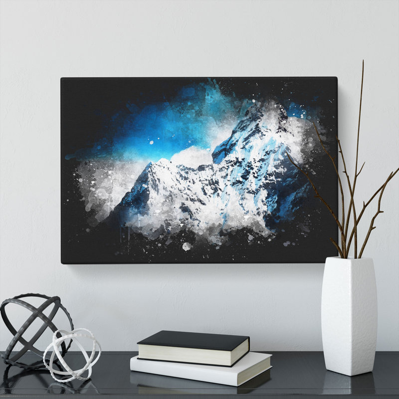 Mount Everest - Wrapped Canvas Painting, 35cm H x 50cm W x 3cm D