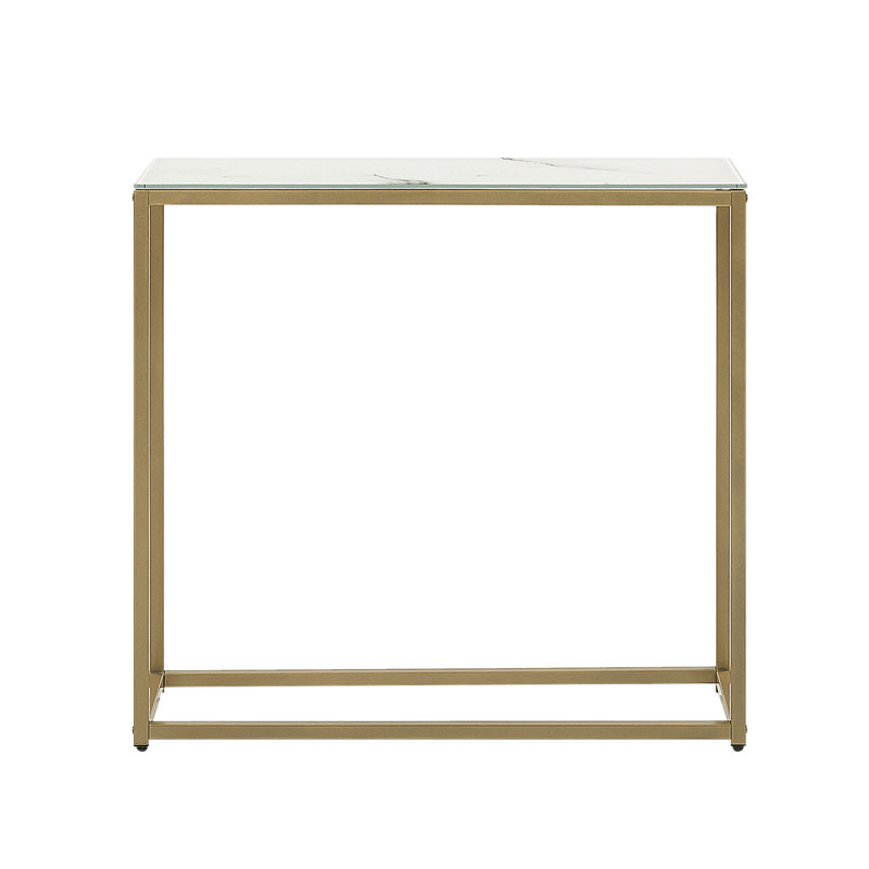 Larmon 80cm Glass Top Console Table