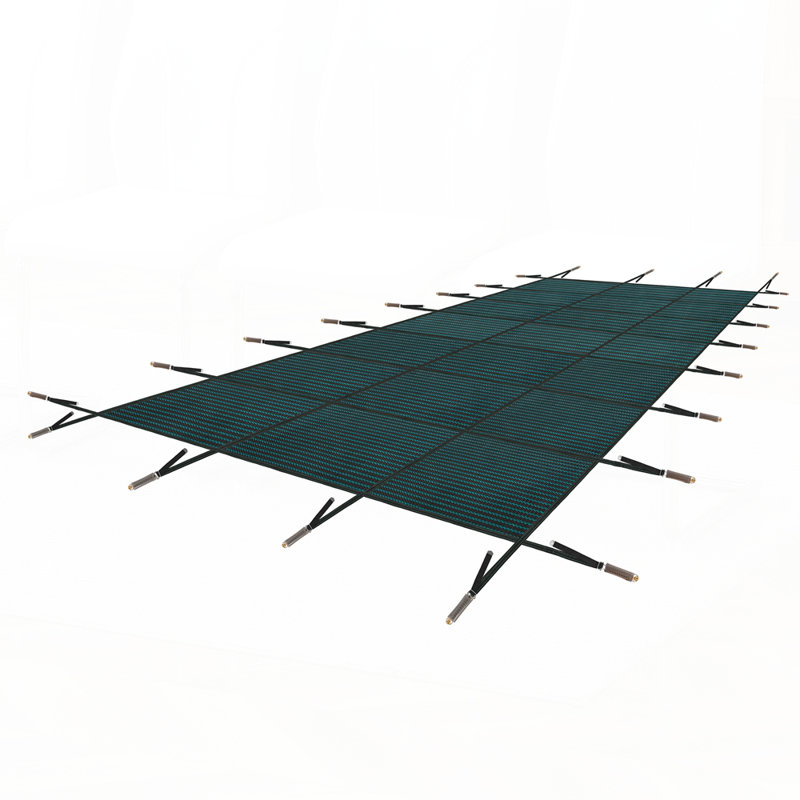 Housse de piscine durable résistante aux rayons UV avec triple renforcement et installation facile, Vert