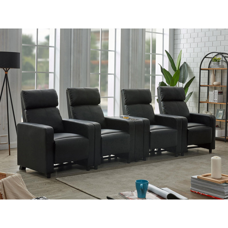 Ensemble de salon inclinable capitonné Batya