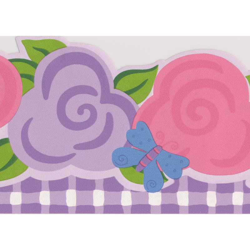 Annsville Wall Border, Purple/Pink