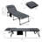 2 Piece Outdoor Folding Chaise Lounge By , 5 Reclining Angles, Face Hole For Reading, Side Pocket, , Gray Sun Tanning Chair Patio, Beach, Yard Chair, 5-Level Back, Reading Hole, Pocket & Enjoyment In