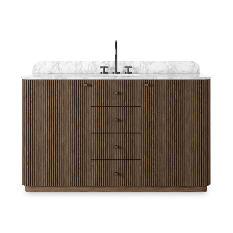 Malden Single Wide Vanity-Satin Espresso Oak