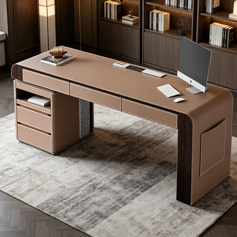 Italian modern office desk, 29.53" H x 70.87" W x 27.56" D
