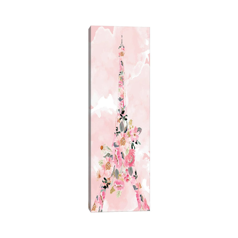Paris Blooms I by Kimberly Allen - Wrapped Canvas Panoramic Print, 30.48 cm H x 91.44 cm W x 1.91 cm D