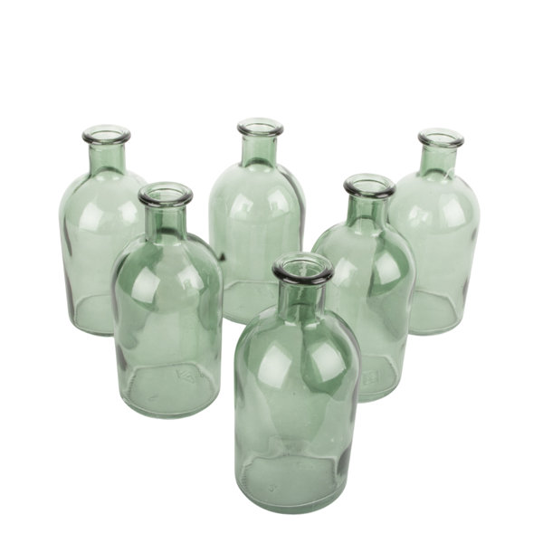 Large Antique French Glass Demijohn Bottles - Cylinder Shape