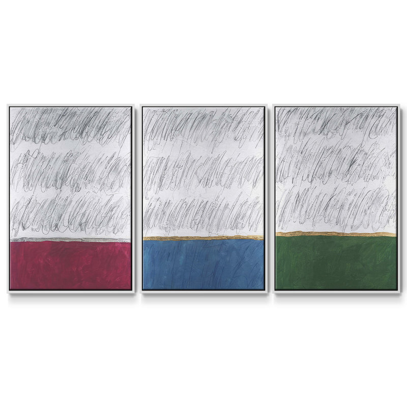 Chroma Tract I 3 pièces, Blanc, H 27 po x l 54 po