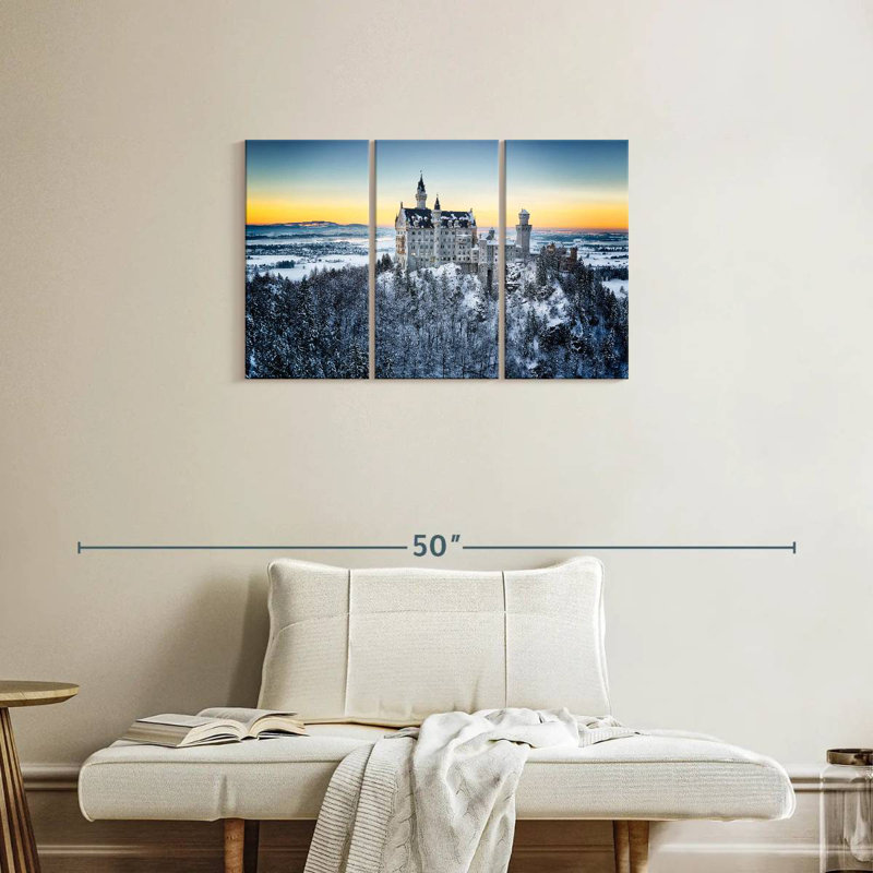 Lilie Winter Neuschwanstein Castle, H 20 po x l 33 po