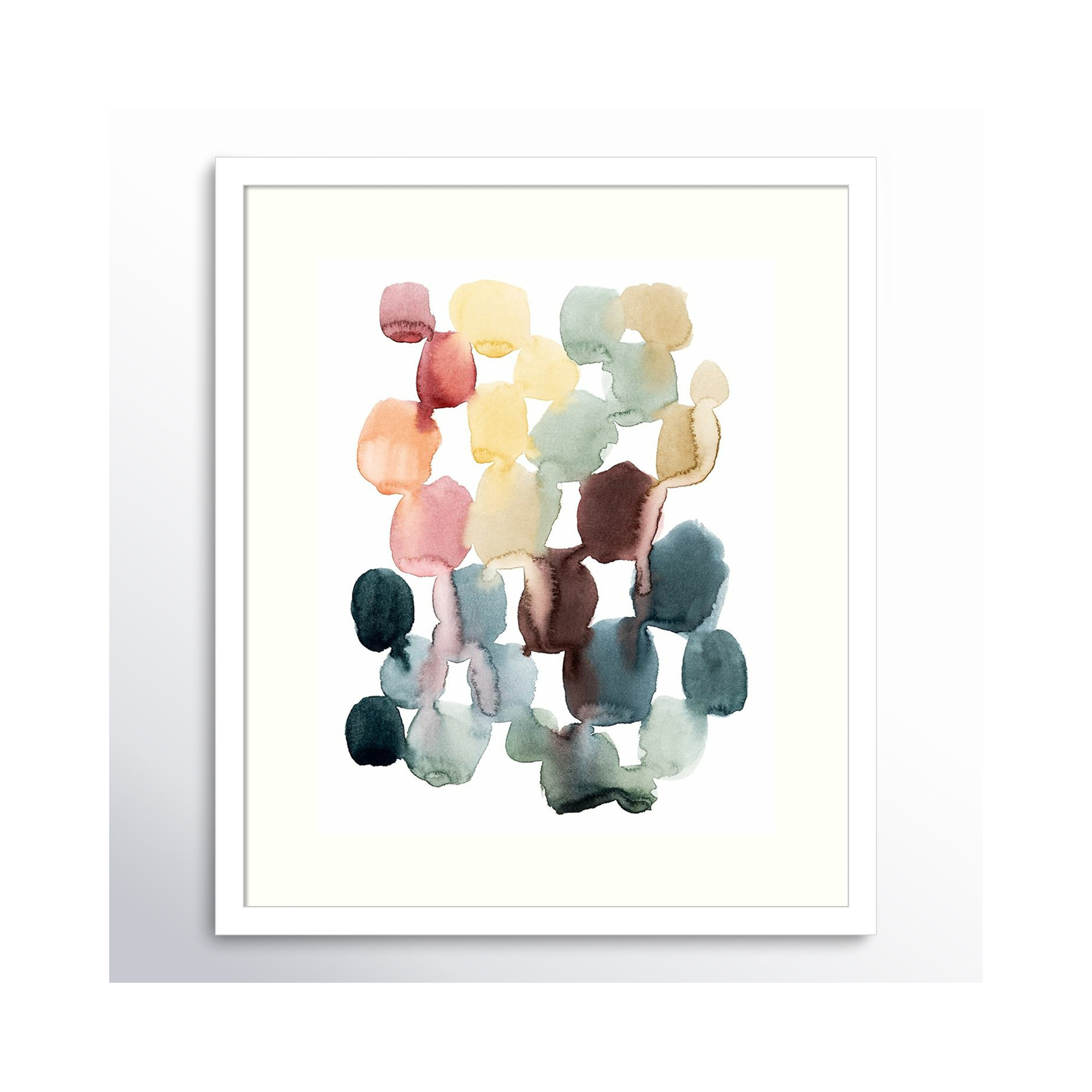 Desert Stones II by Grace Popp, 25" H x 21" W, White Framed Paper