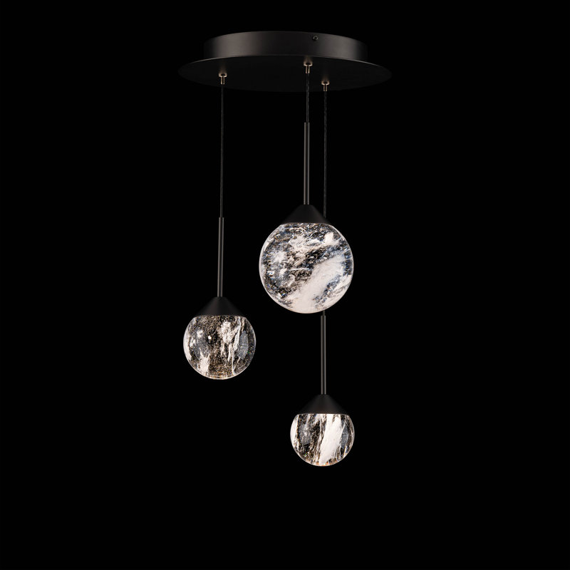 Quest 3 - Light LED Pendant, Black