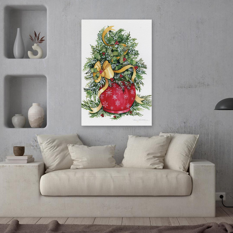 Bouquet de fêtes de houx - Bouquets de baies arcs de Noël, H 36 po x l 24 po