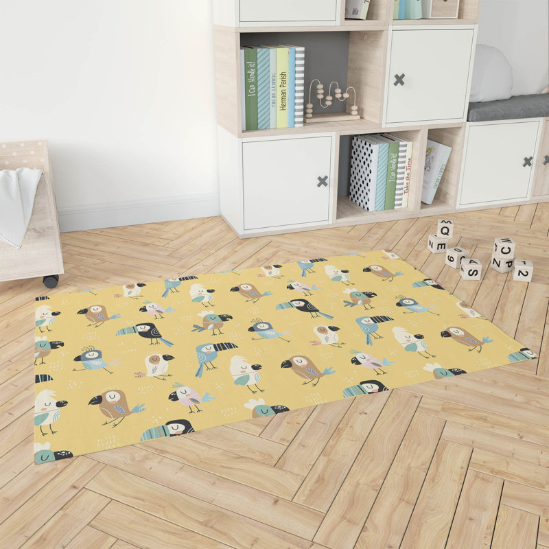 Tapis de jeu pour enfants Ol Birds, Rectangle 5 pi x 7 pi