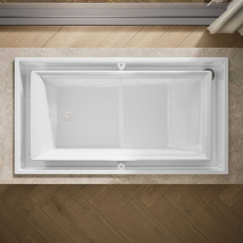 Sok 75" x 41" Drop In Air Bathtub, Blanc