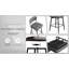 Chaise de bar rotative à 360 ° avec supports en fer pour la cuisine, les restaurants et les bureaux (ensemble de 2)