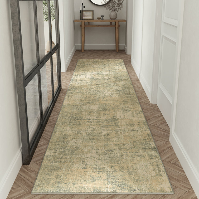 Sarah Claudius Machine Washable Abstract Area Rug With Non-Slip Backing