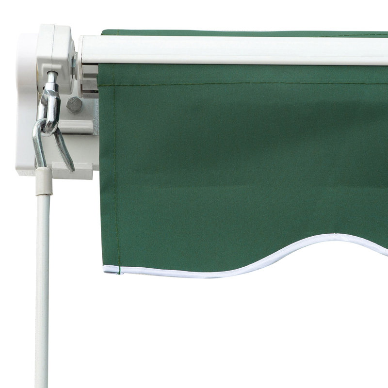 Outsunny 8' X 7' Patio Retractable Awning, Green