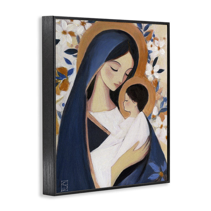 «Aimer mère et enfant», estampe numérique, design par Sara Culpepper, H 14 po x l 11 po, Giclée encadrée noir minuit