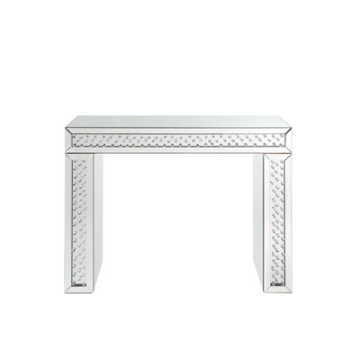 Coiffeuse Nysa, miroir et faux cristaux